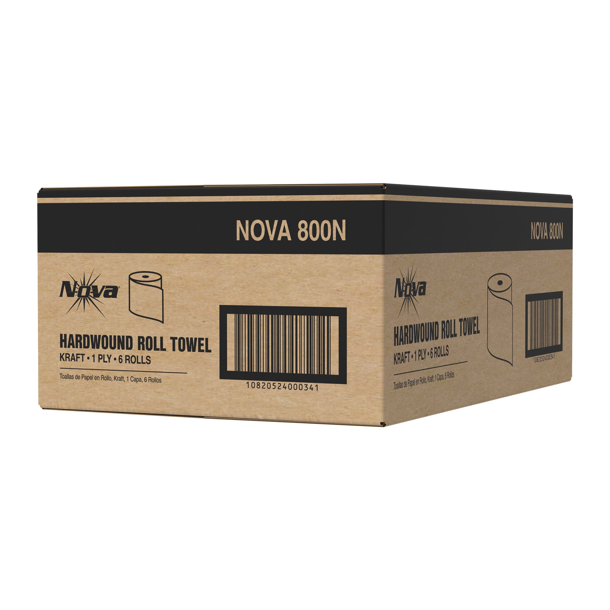 Xpress XPC800N – Xpress 8”x800’ Natural Hardwound Towel - 6 Rolls per Carton