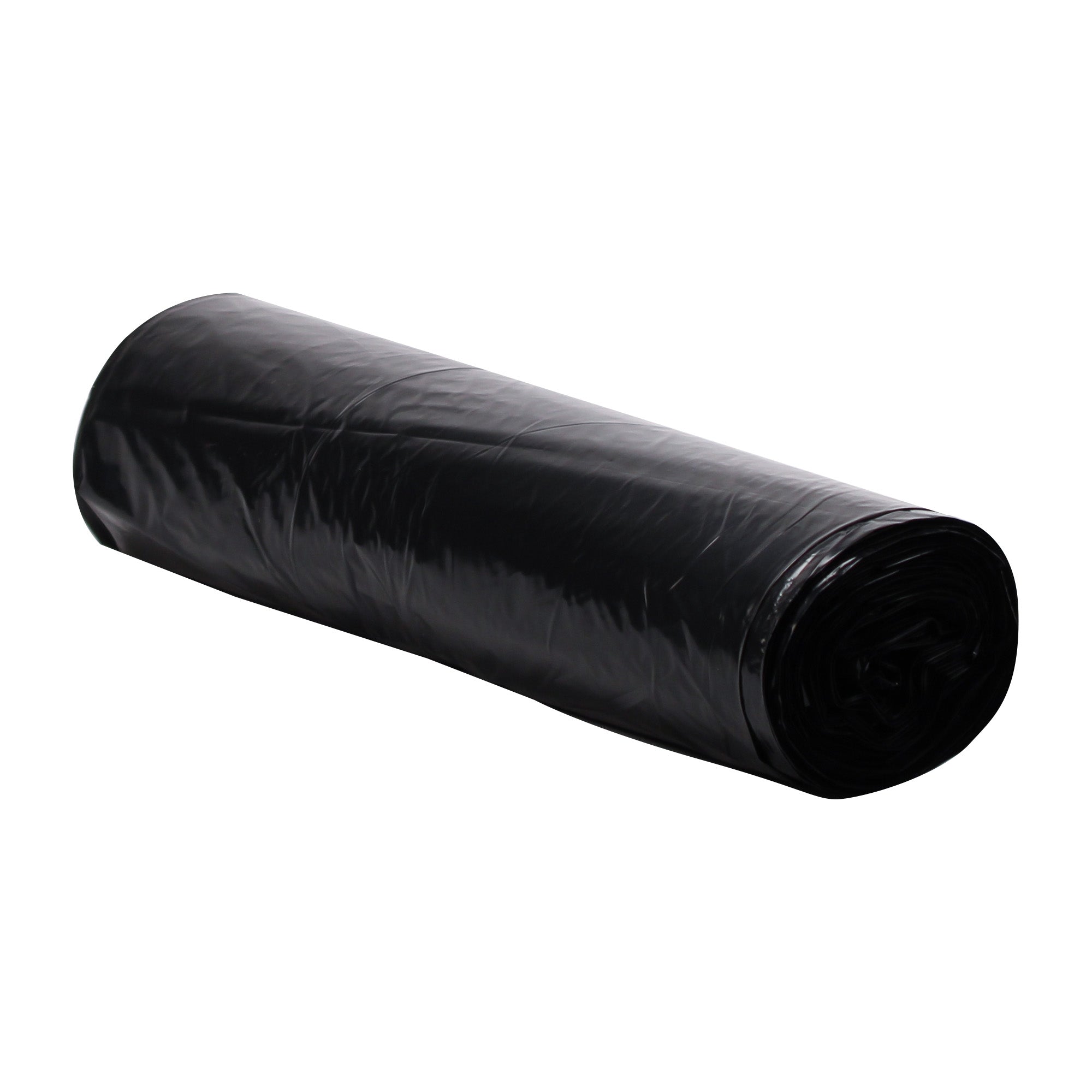 Xpress XPC385815 Black 38”x58” 1.5 Mil LD Can Liner, Star Closer Bottom, Coreless Rolls - 100 Bags Per Carton