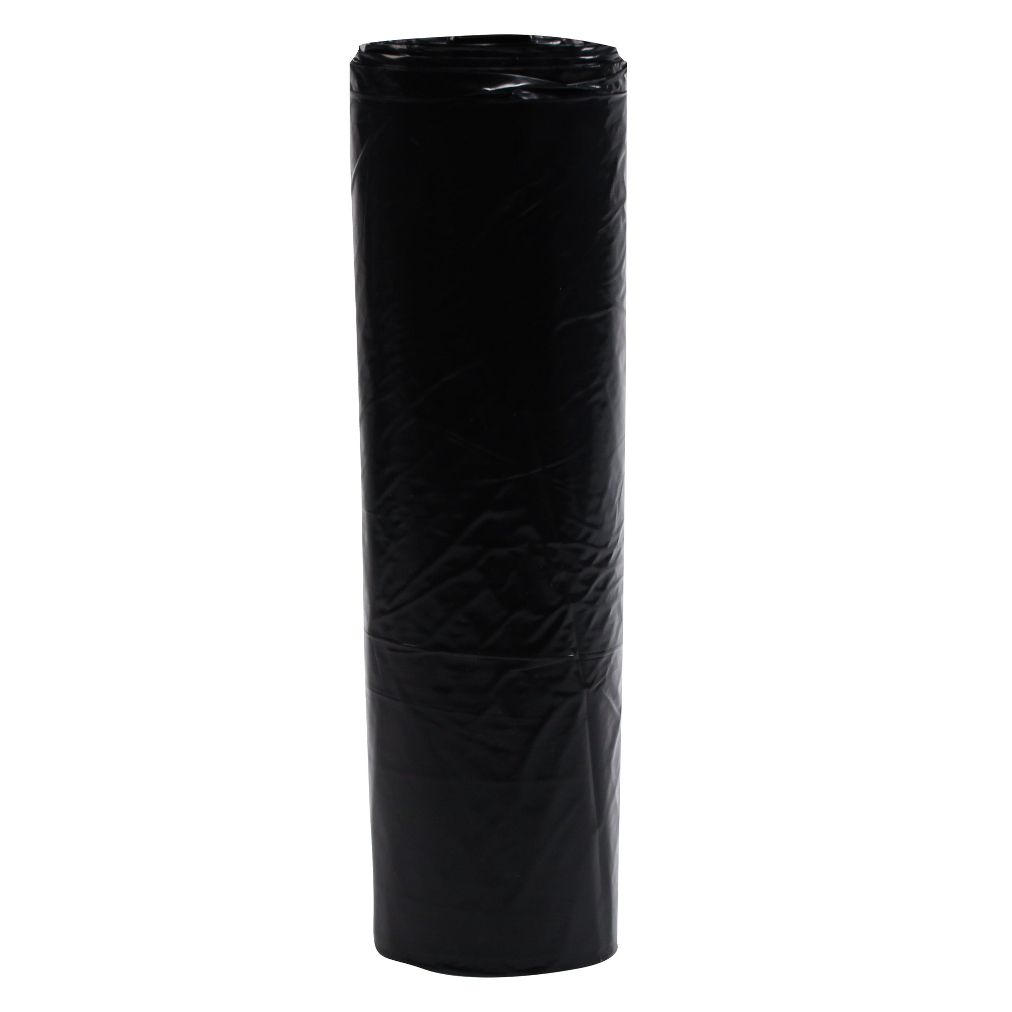 Xpress XPC385815 Black 38”x58” 1.5 Mil LD Can Liner, Star Closer Bottom, Coreless Rolls - 100 Bags Per Carton