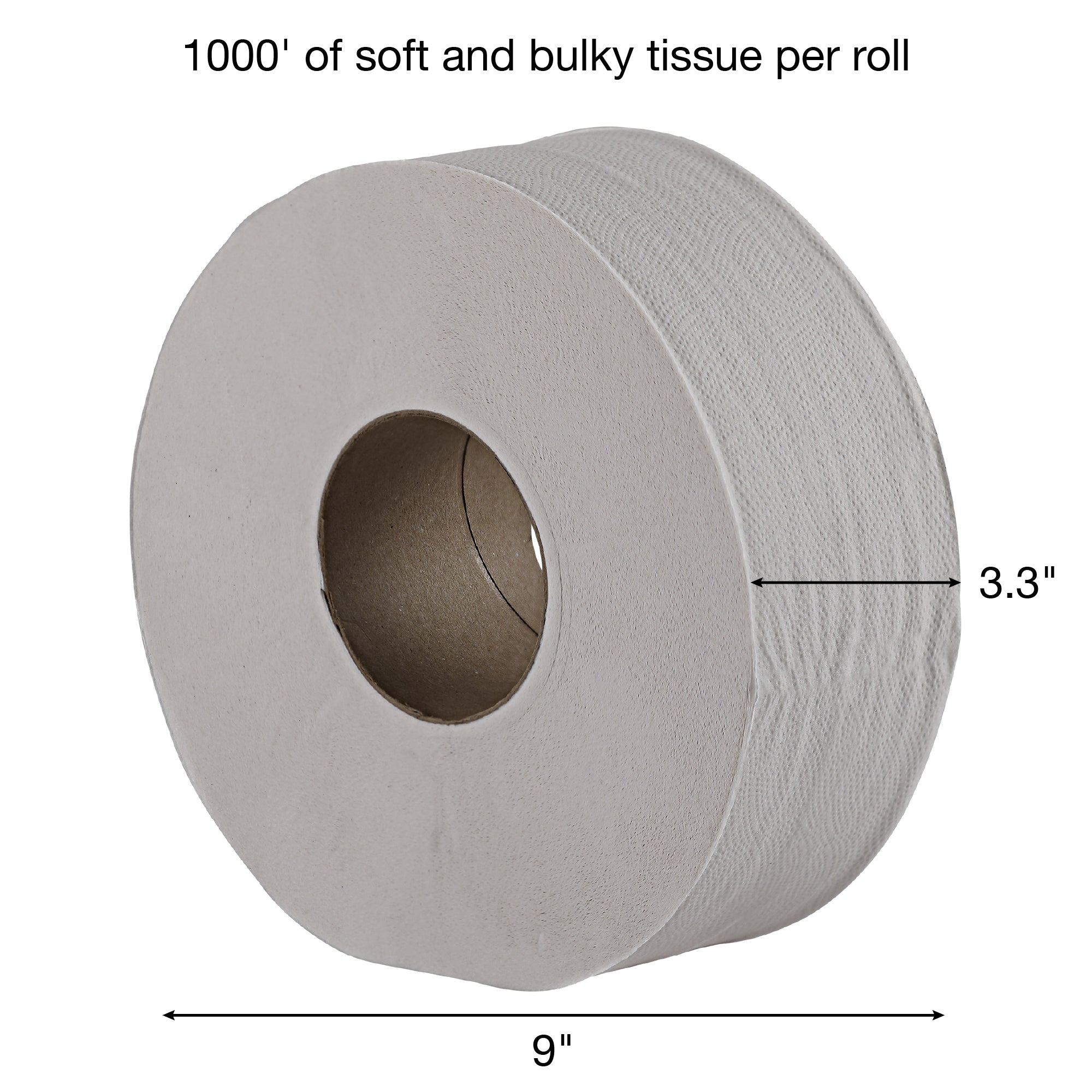 Xpress XPC2025 Jumbo Roll Bath Tissue 2 Ply White - Case of 12 Rolls