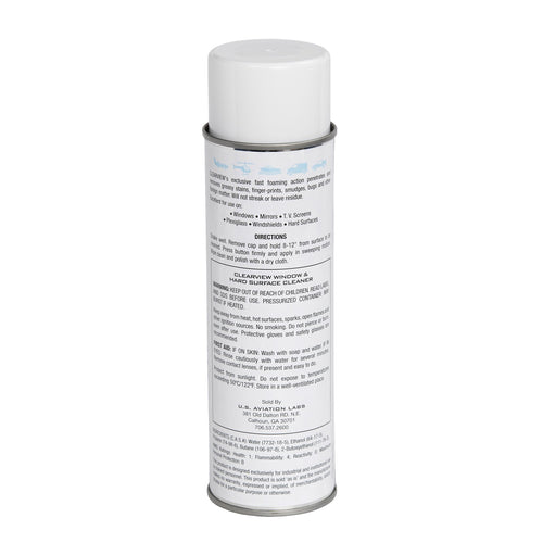 US Aviation Labs Clearview Airplane Windshield Cleaner and Hard Surface Cleaner 19 oz Can