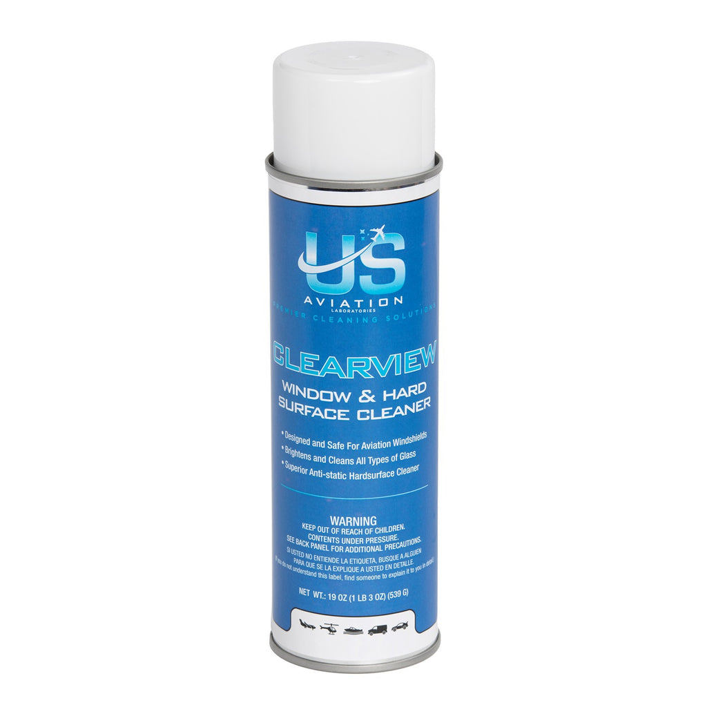 US Aviation Labs Clearview Airplane Windshield Cleaner and Hard Surface Cleaner 19 oz Can