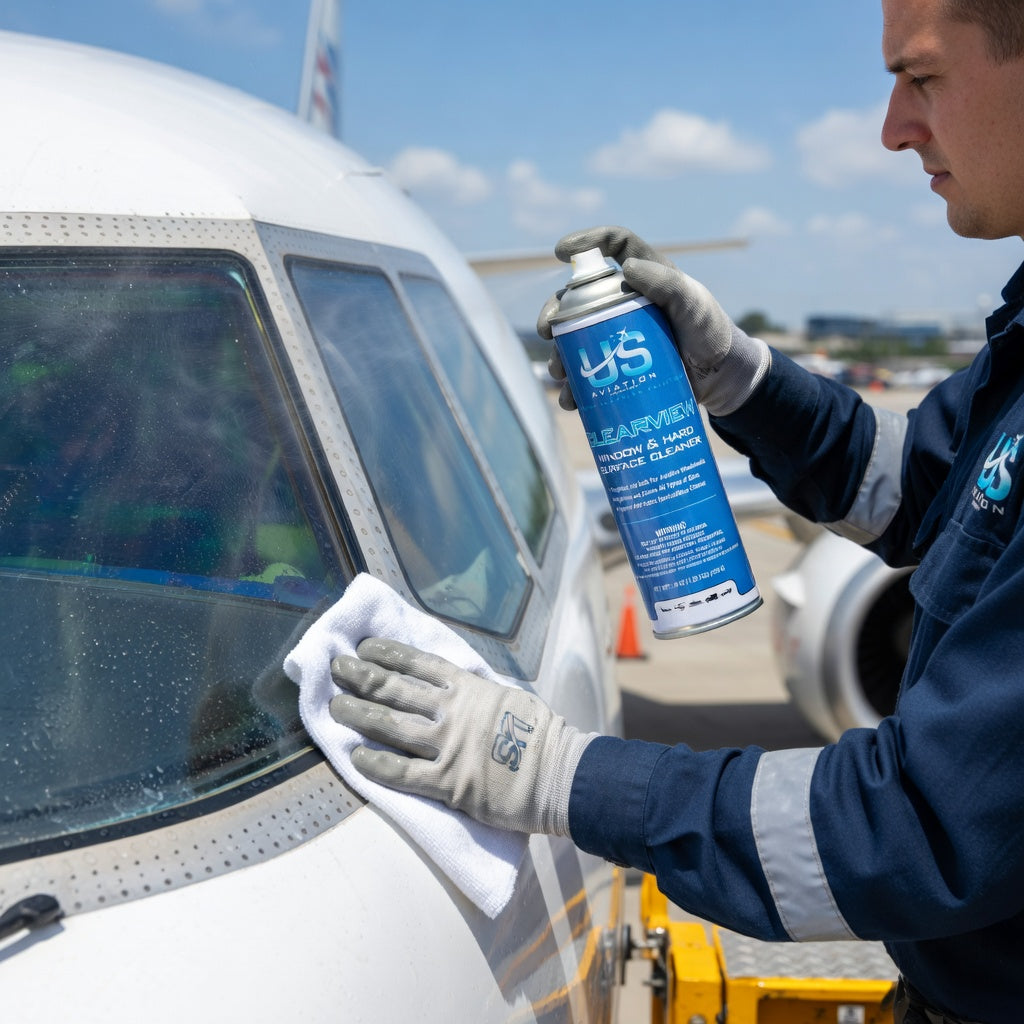 US Aviation Labs Clearview Airplane Windshield Cleaner and Hard Surface Cleaner 19 oz Can