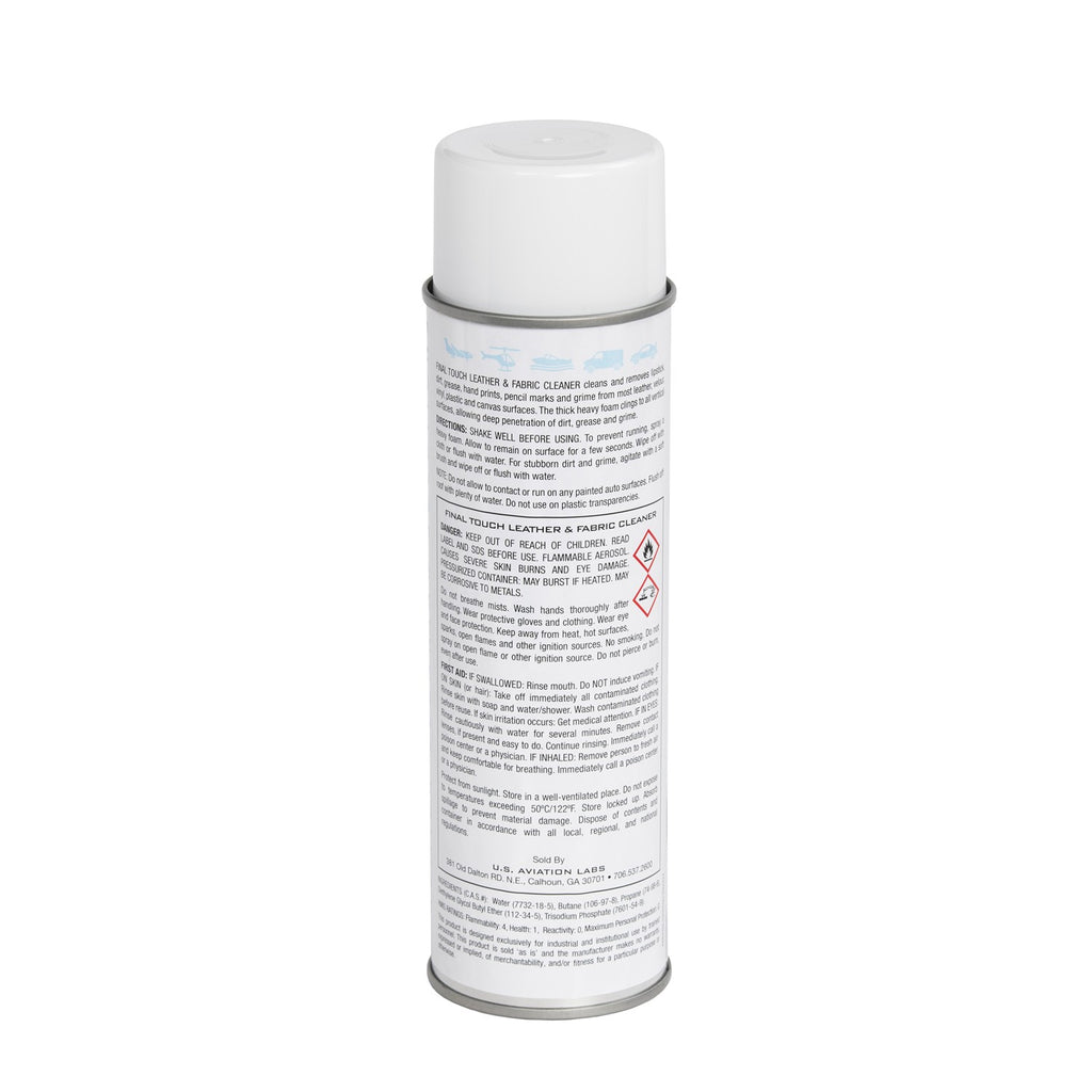 US Aviation Labs Final Touch Leather and Fabric Cleaner - 18 Ounce Can