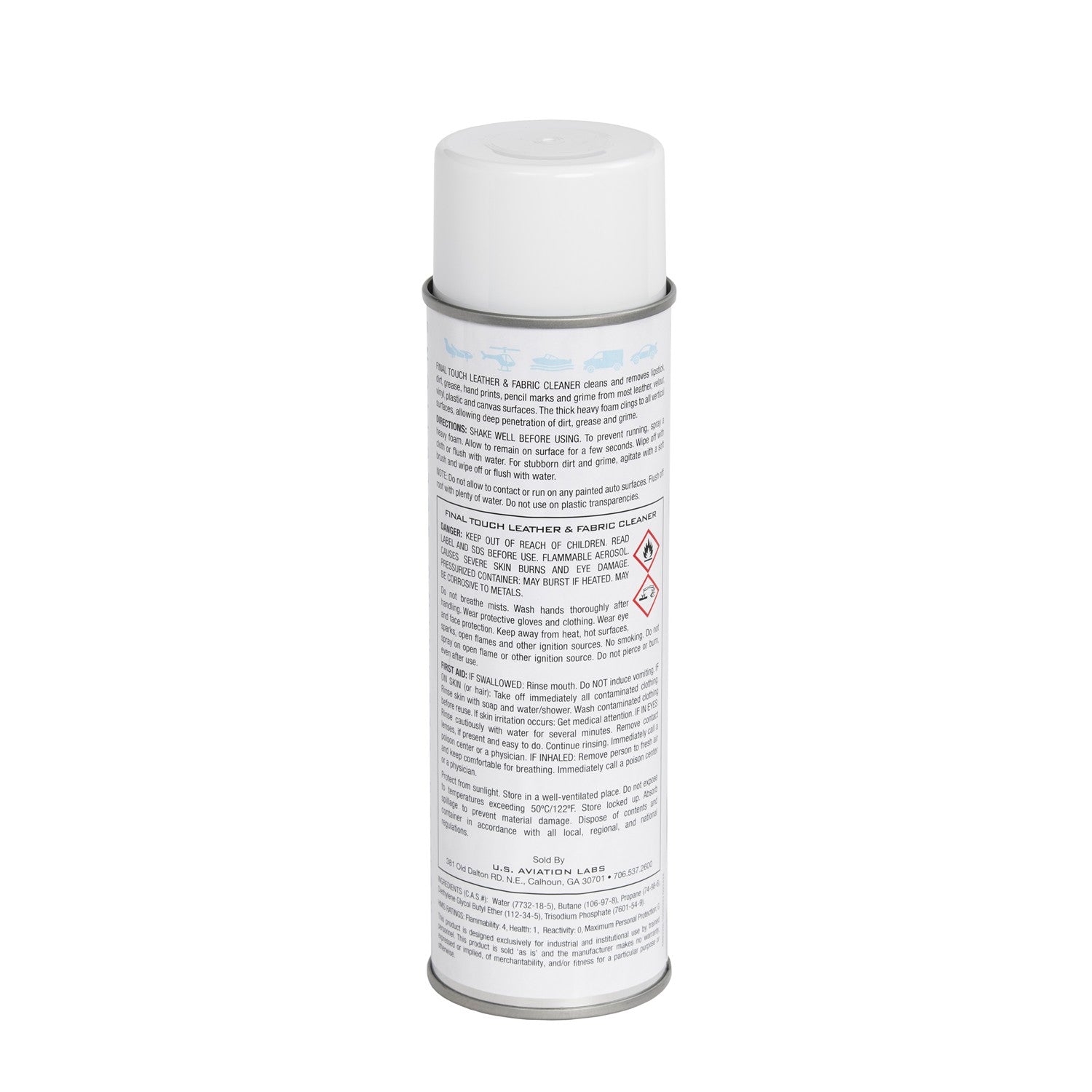 US Aviation Labs Final Touch Leather and Fabric Cleaner - 18 Ounce Can