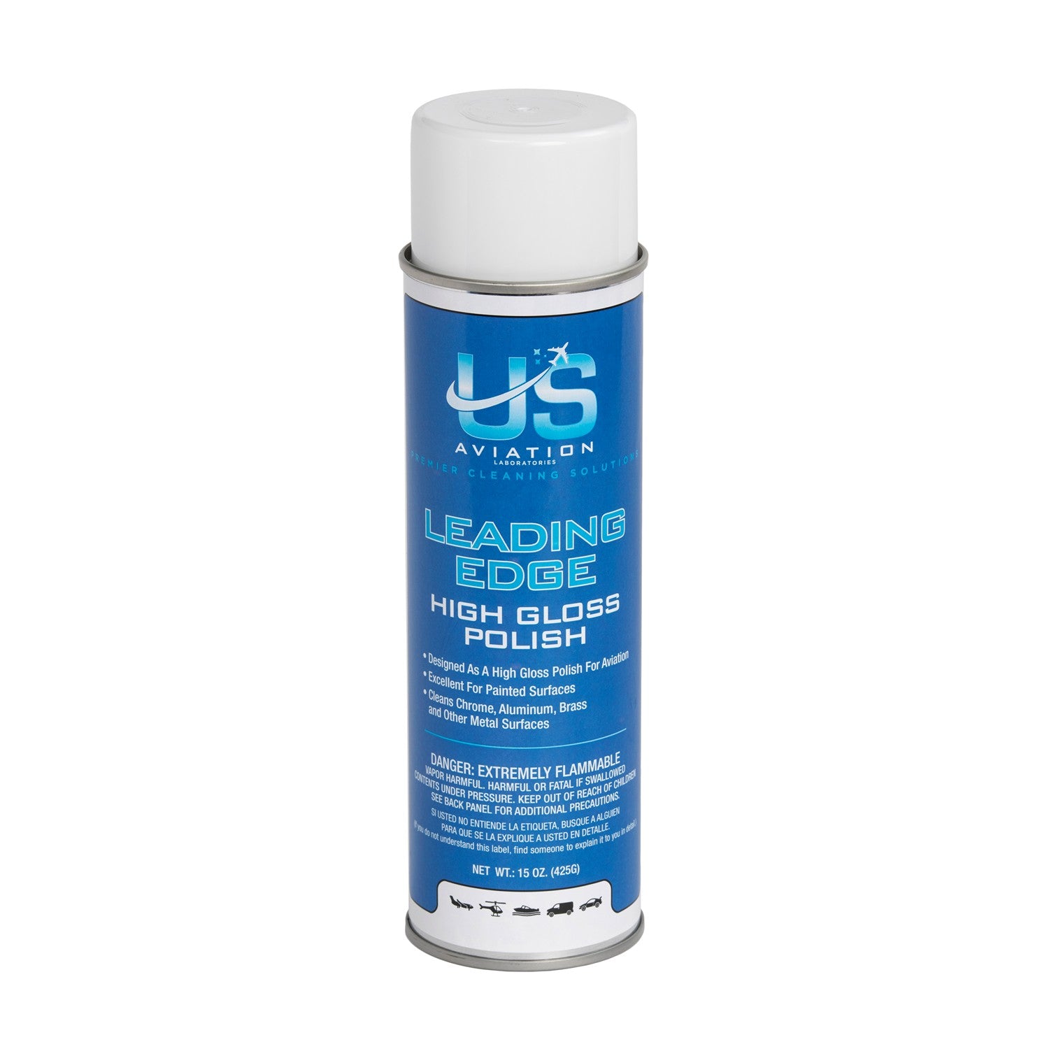 US Aviation Labs Leading Edge High-Gloss Polish Aerosol 15 Ounce Can