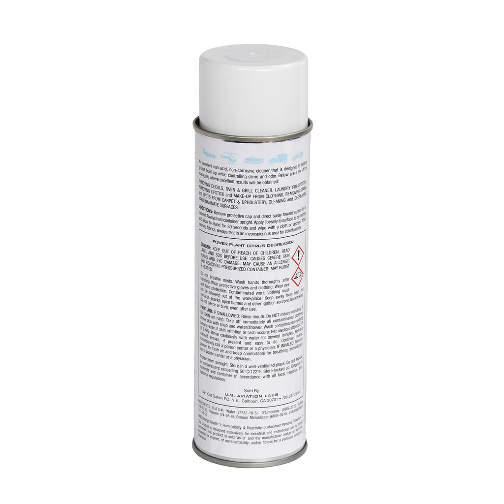 US Aviation Labs Power Plant Citrus Degreaser 19 Ounce Can
